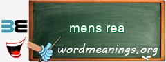 WordMeaning blackboard for mens rea